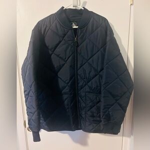 Foot Locker Men's Quilted Jacket with 2 front pockets - Blue , Size Large.